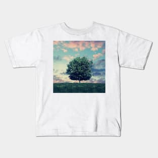 Tree On Hill Kids T-Shirt